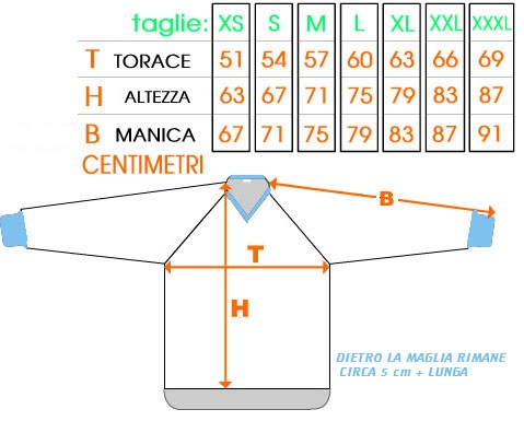 TABELLA TAGLIE